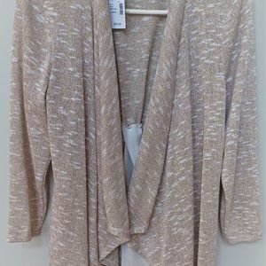 MAURICES  Size L  NWT  lightweight sweater jacket gold threads